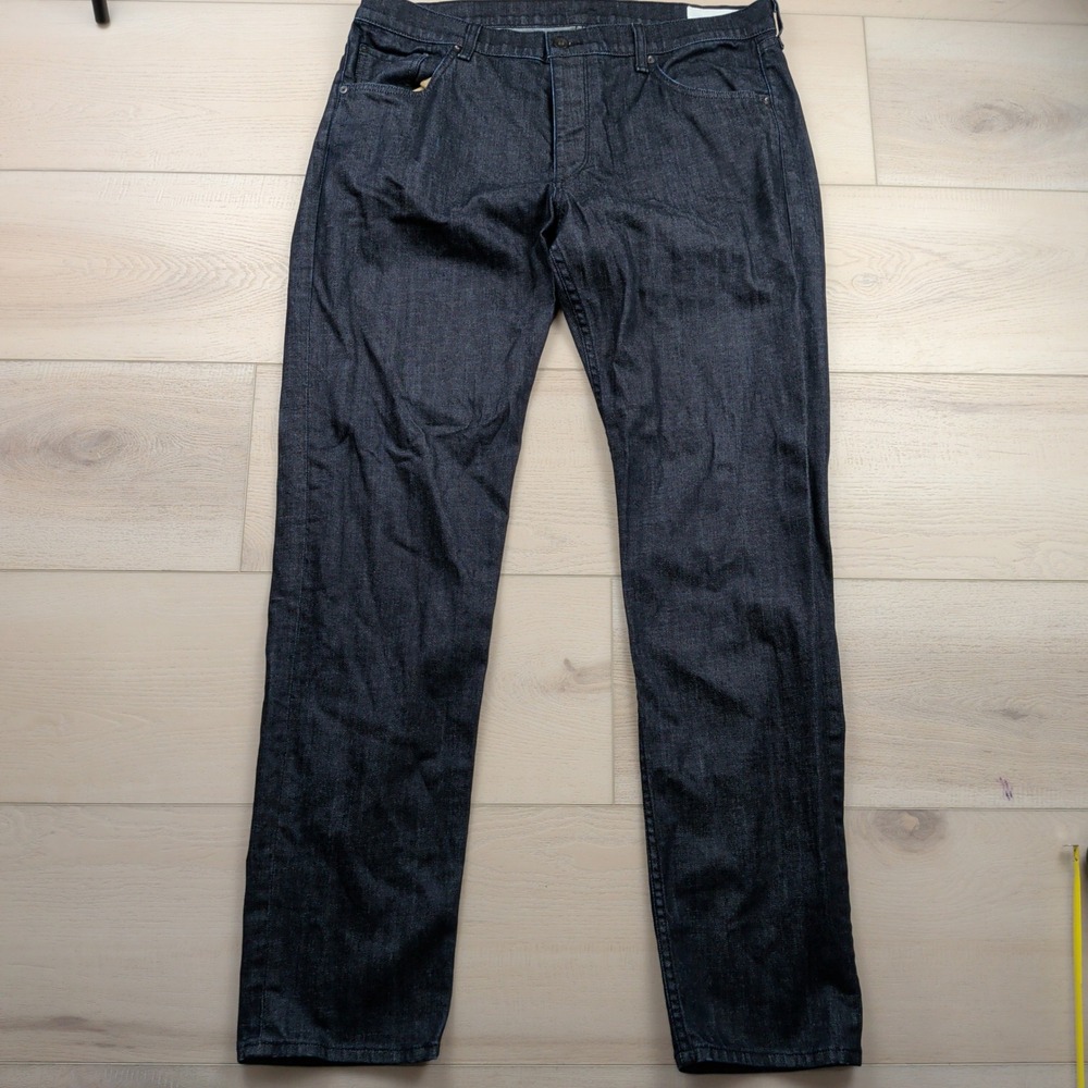 Rag & Bone Fit 2 Slim Jeans Mens 38x34 Dark Indigo Denim Button Fly Made in USA